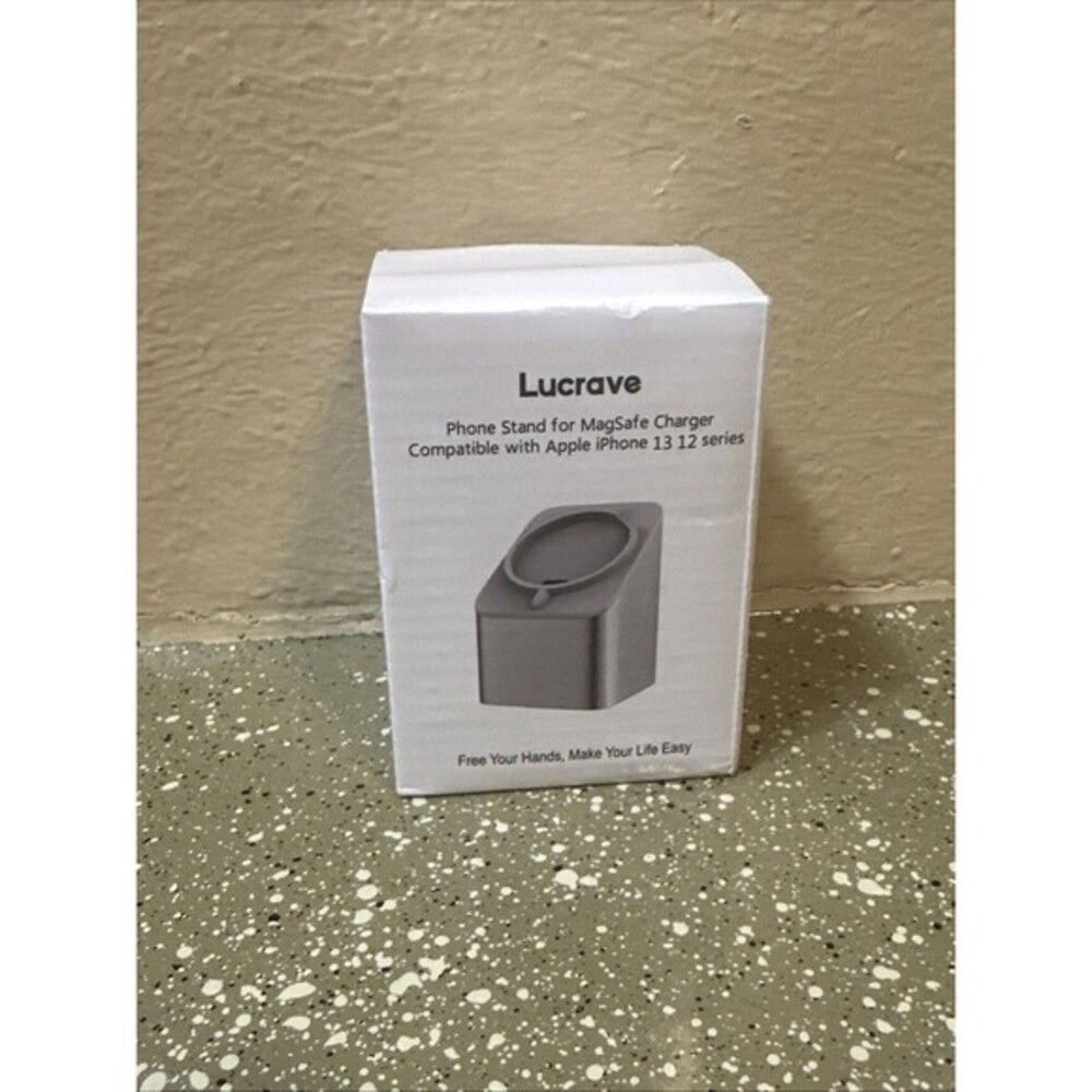 Lucrave Aluminum Phone Stand for MagSafe Charger iPhone 13 12 Silver‎ New